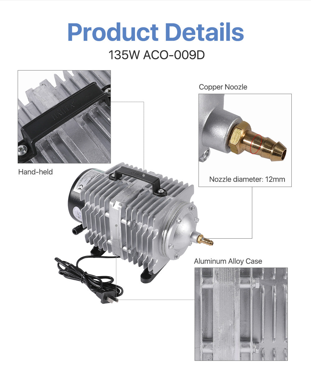 135W Hailea ACO-009D Air Compressor Pump