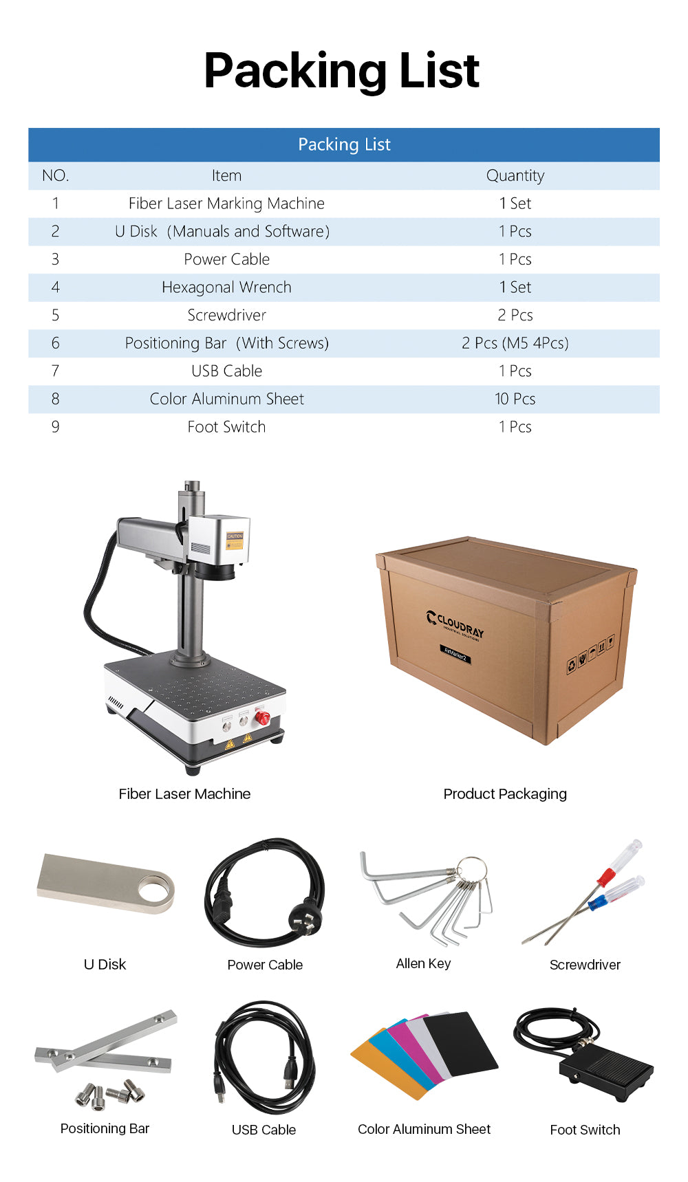 Raylasers 20W AirMarker 2 Generation Portable Fiber Laser Marking Machine Grey