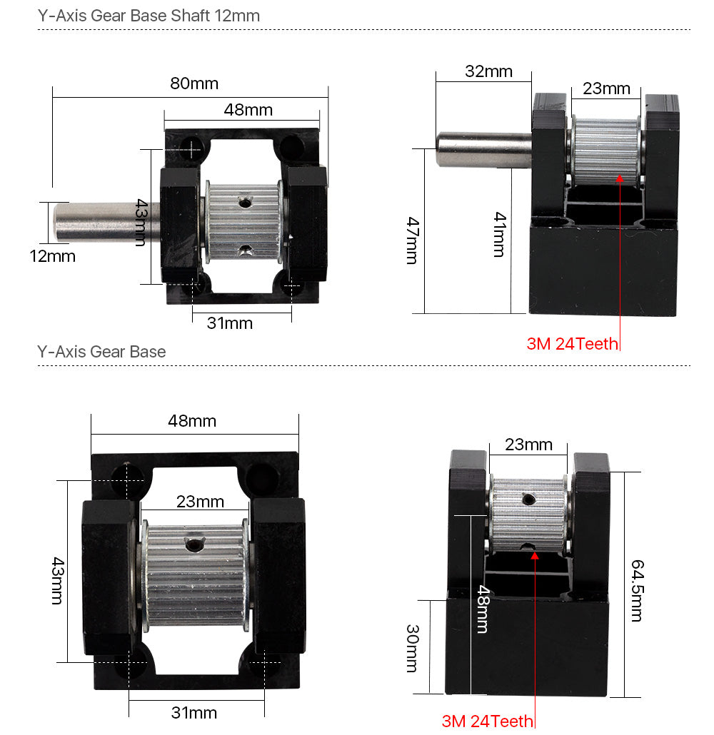 CO2 Metal Parts Set E Series Transmission Laser Head Mechanical Components for DIY Laser Machine