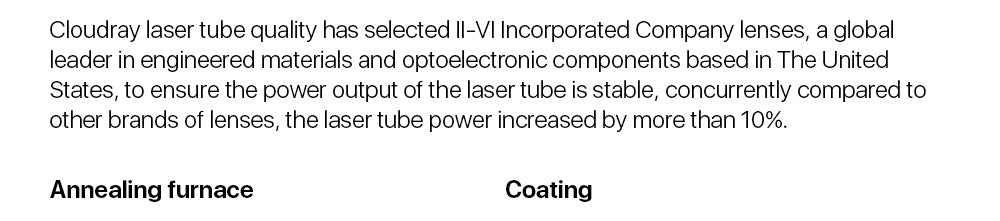 60-100W CO2 Laser Tube Upgraded Metal Head CR Series