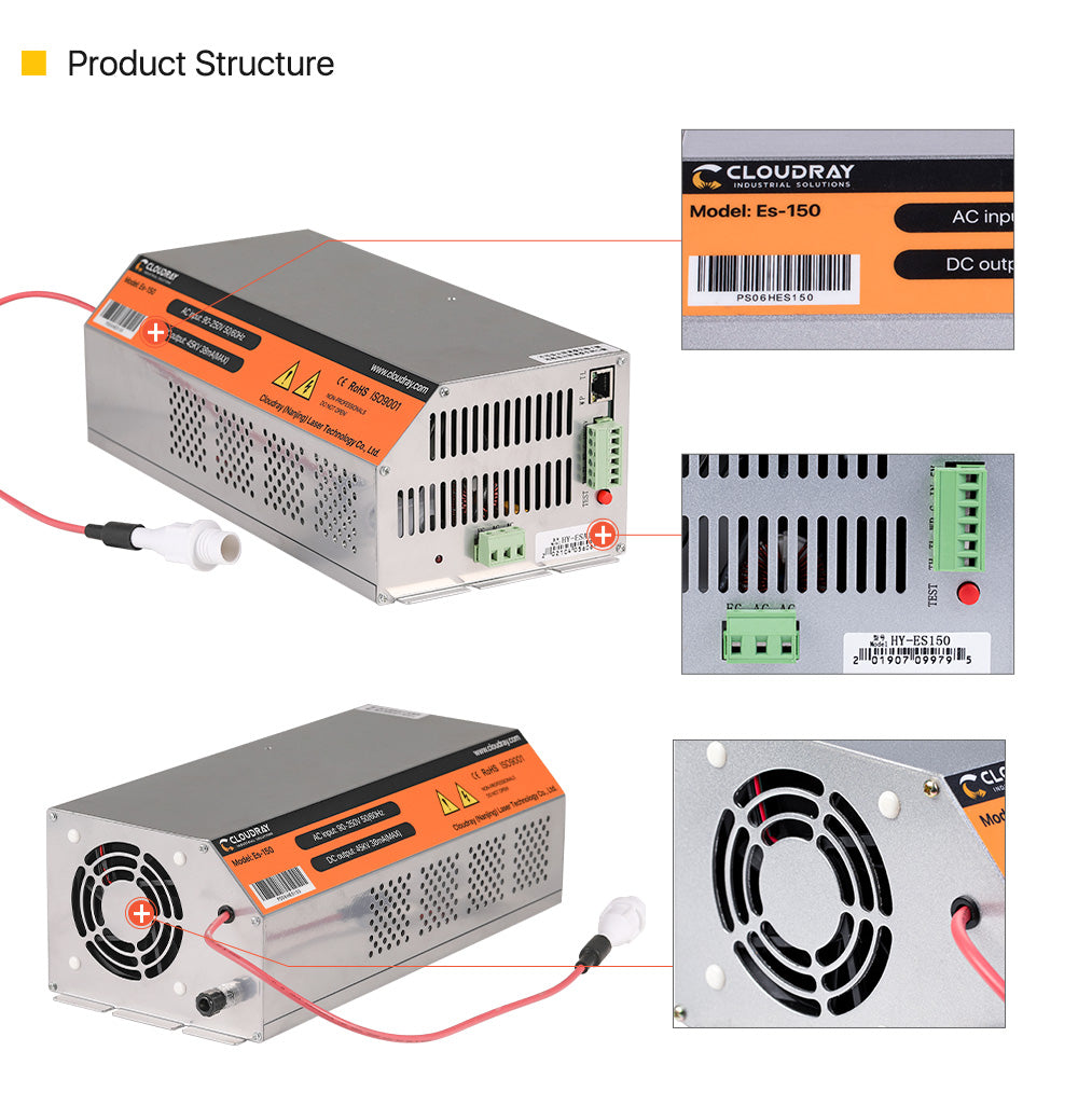 Raylasers 150-180W HY-W Series CO2 Laser Power Supply