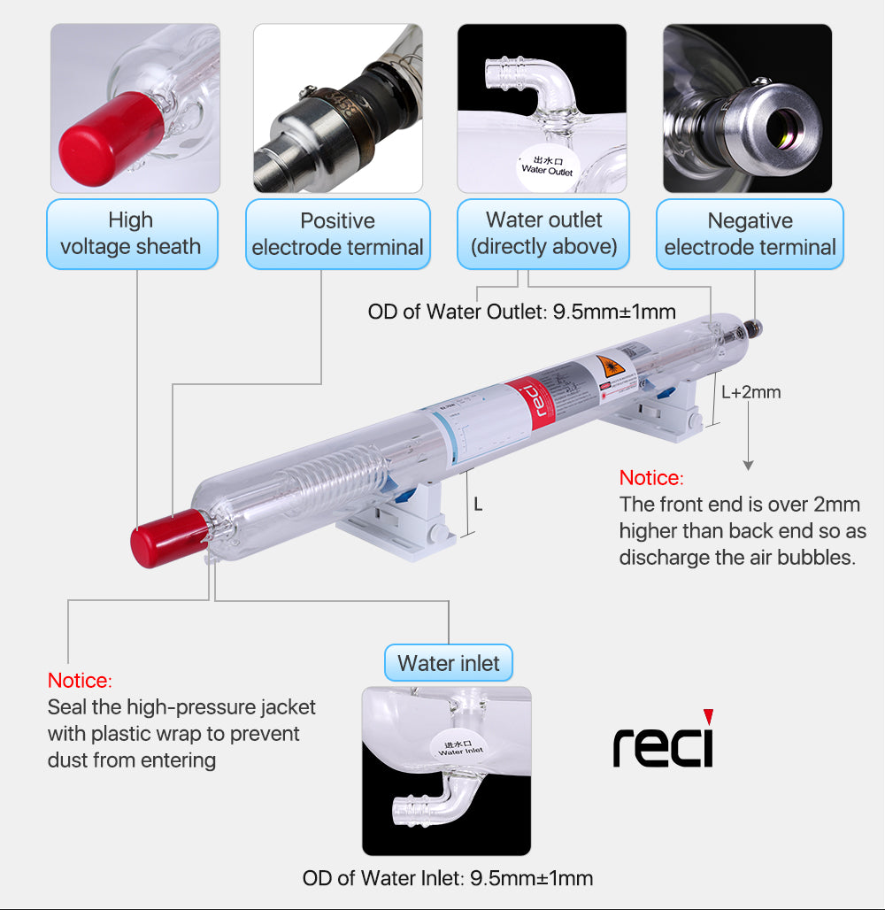 RECI CO2 Laser Tube