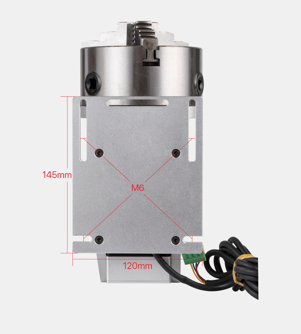 Rotary Attachment Diameter 125mm with Nema34 Motor DM860S Driver for Fiber Marking Machine