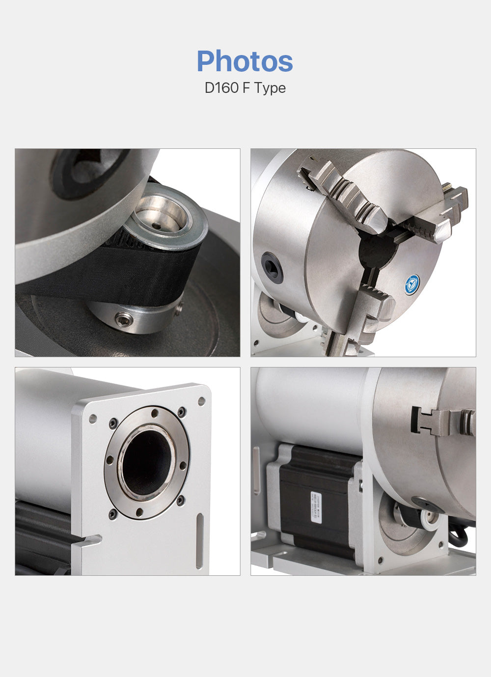 Rotary Attachment Diameter160mm Nema34 Motor and Driver for Cuboid Objects Circular Fiber Marking Machine