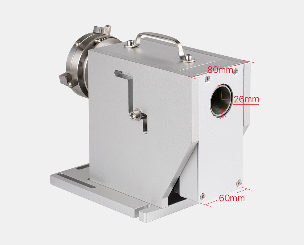 Rotary Attachment Diameter 69mm with Nema23 Motor DM542S Driver for Cuboid Objects Circular Fiber Marking Machine