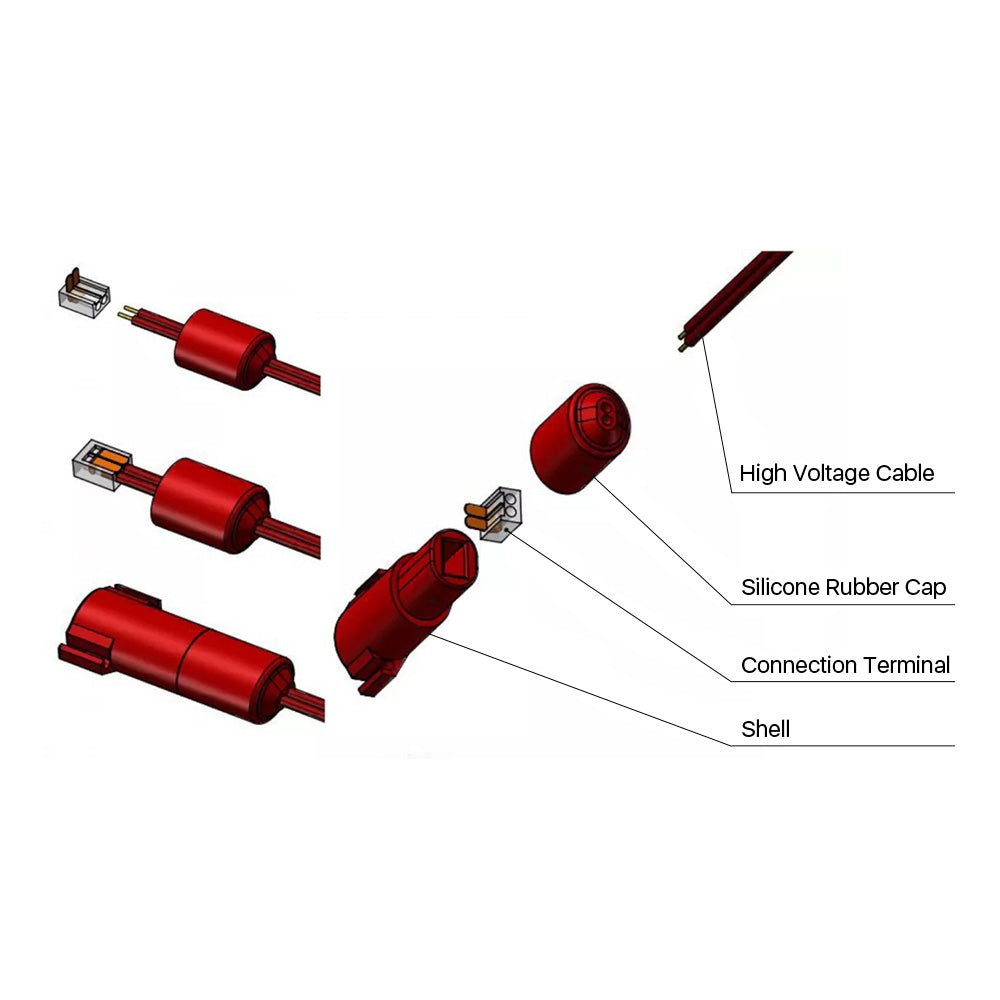 Raylasers High Voltage Cable Connector（Red） Raylasers